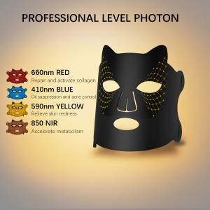 2023 New 4 Colors Light Silicone Led Therapy Face Mask Skin Rejuvenation Anti-Aging Red Light Facial Beauty Mask